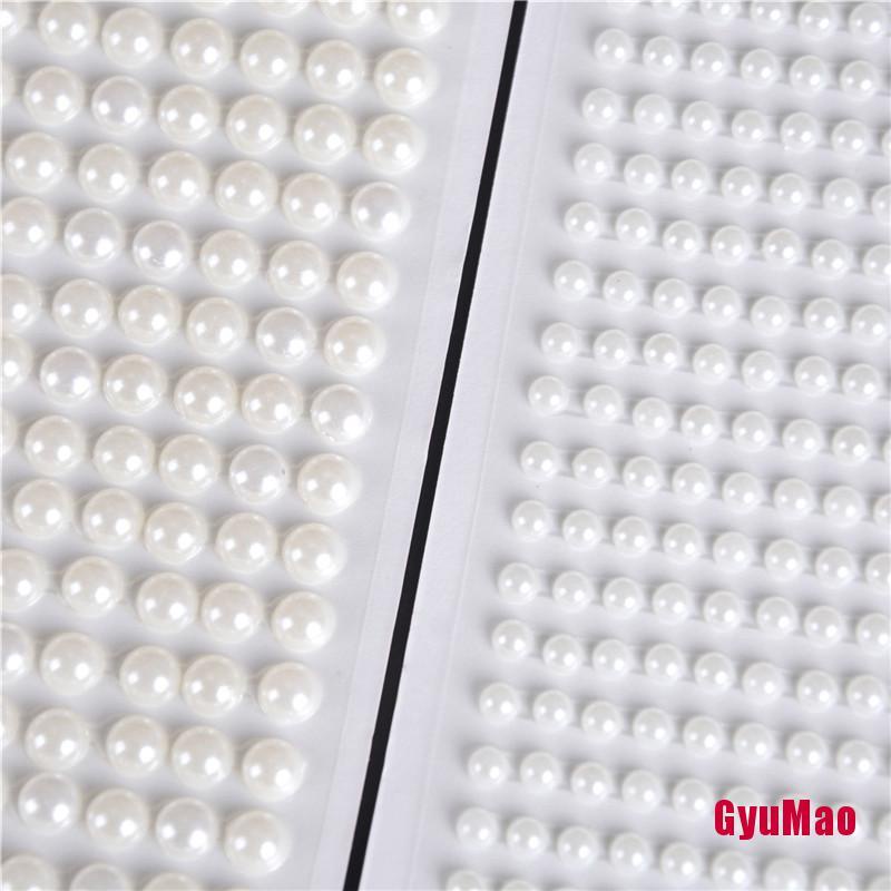 Miếng Dán Trang Trí Hình Ngọc Trai Giả Màu Trắng Bằng Acrylic DIY Cho Trẻ Em
