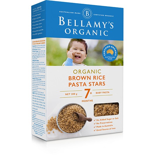 Nui dinh dưỡng hữu cơ Bellamy's Organic 200g/hộp