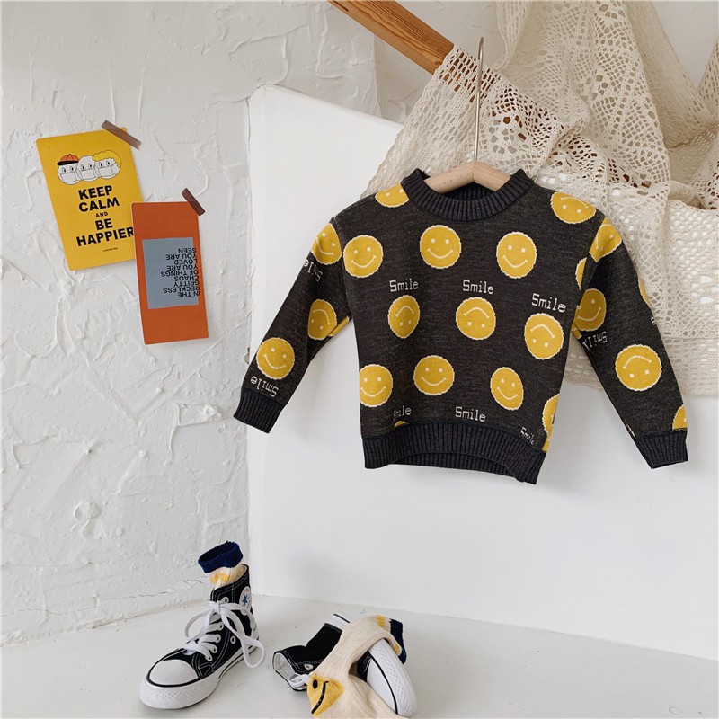 Áo Sweater Hoạ Tiết Hoạt Hình Đáng Yêu Cho Bé Trai