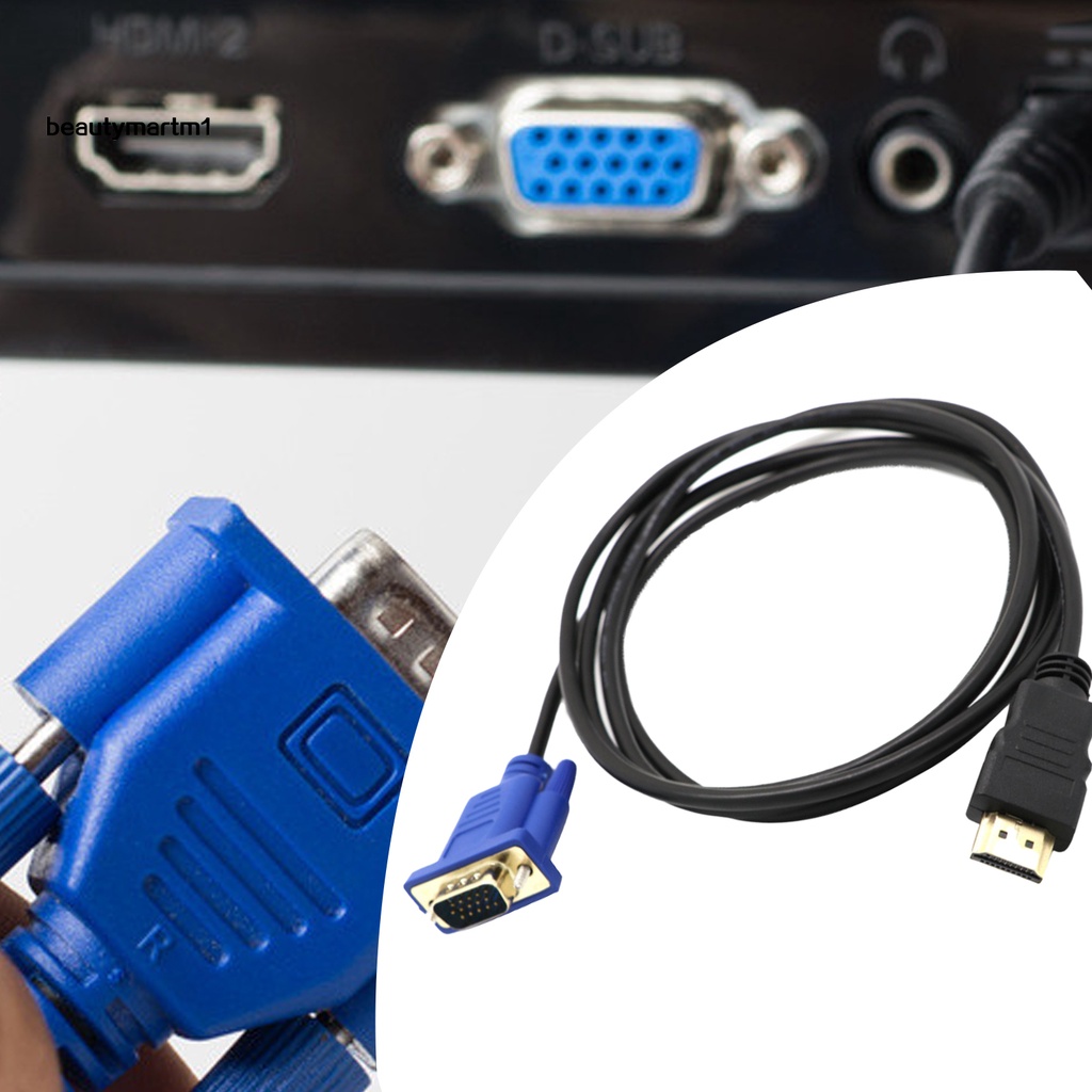 (Shop Amart) Cáp Chuyển Đổi 1.8m 1080P HDMI Sang VGA Cho PC DVD HDTV