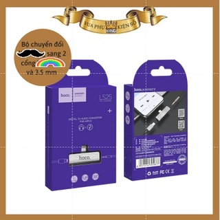 Bộ chuyển đổi Hoco Ls25 sang 2 cổng và 3.5 mm