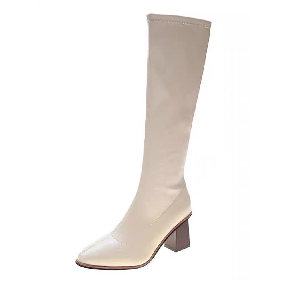 Bốt đùi nữ Q89 cổ cao chất da cao cấp đế vuông 7 cm khóa cạnh phong cách ulzzang hàn quốc trẻ trung hot mùa đông 2021 | BigBuy360 - bigbuy360.vn