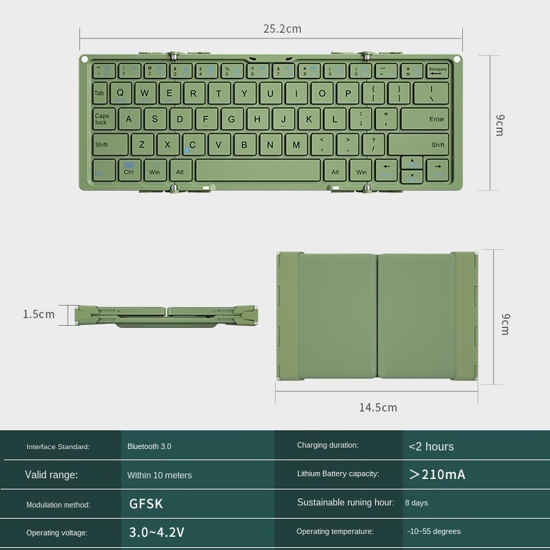 Bộ Bàn Phím Và Chuột bluetooth Không Dây Siêu Mỏng Gấp Gọn Đáng Yêu Màu Hồng Hb066 Cho laptop/Máy Tính Bảng