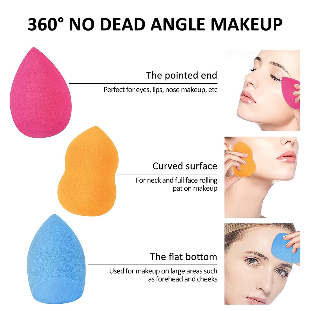 [Hàng mới về] Mút trang điểm kèm hộp đựng tiện lợi