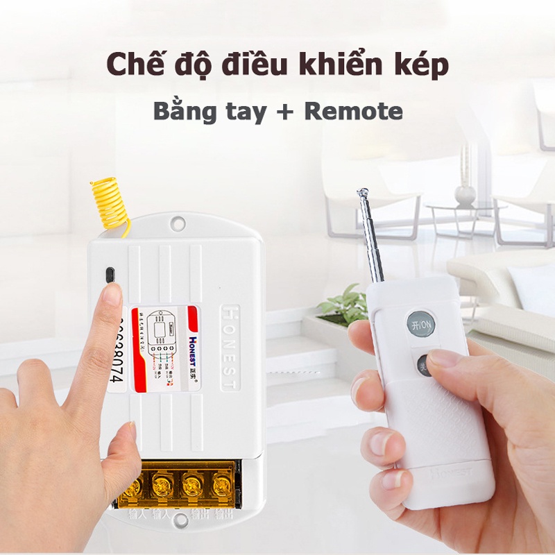 Công tắc điều khiển từ xa Honest HT-6220ZRD 1000m công suất lớn 30A