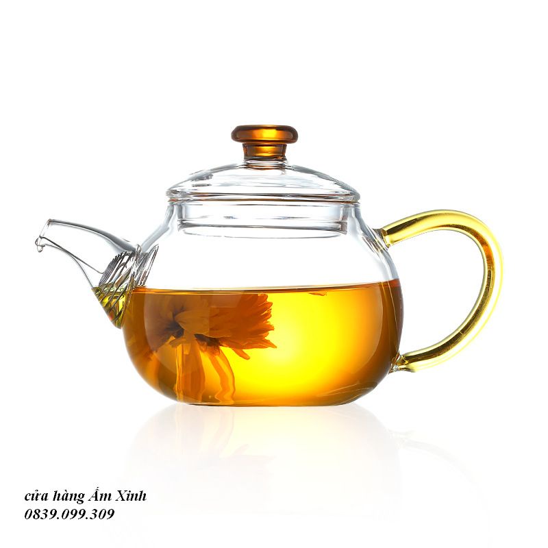 Bình thủy tinh pha trà có lưới lọc dung tích 250 ml
