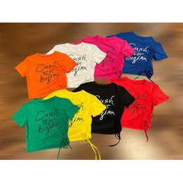 CROPTOP RÚT DÂY CURH CHÉO EO SIÊU HOT TẬP ZUMBA, EAROBIC, ĐI CHƠI, ĐI BIỂN NỮ