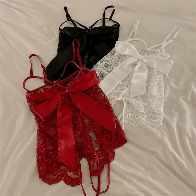 Bodysuit nơ ngực ren cao cấp lên dáng cực xinh M156