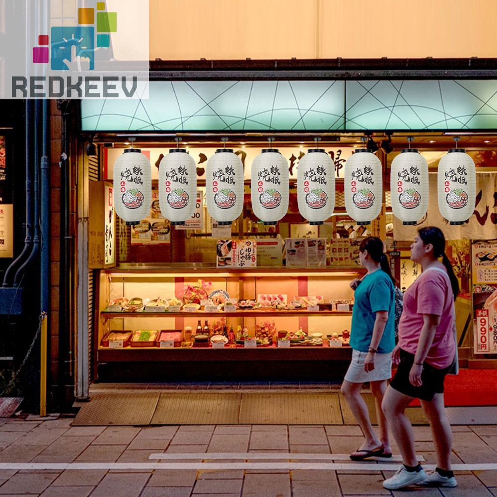 Lồng đèn vải 10 inch 25cm phong cách Nhật Bản dành cho trang trí quán bar