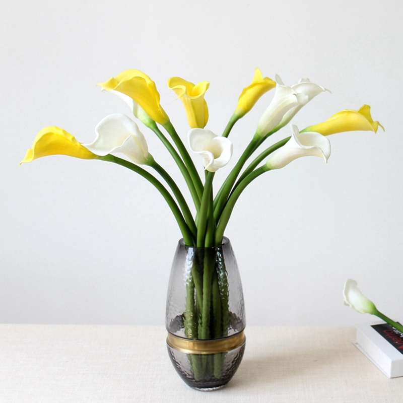 Bó Hoa Lily Giả Cao Cấp Calla 63cm Dùng Để Trang Trí Bàn