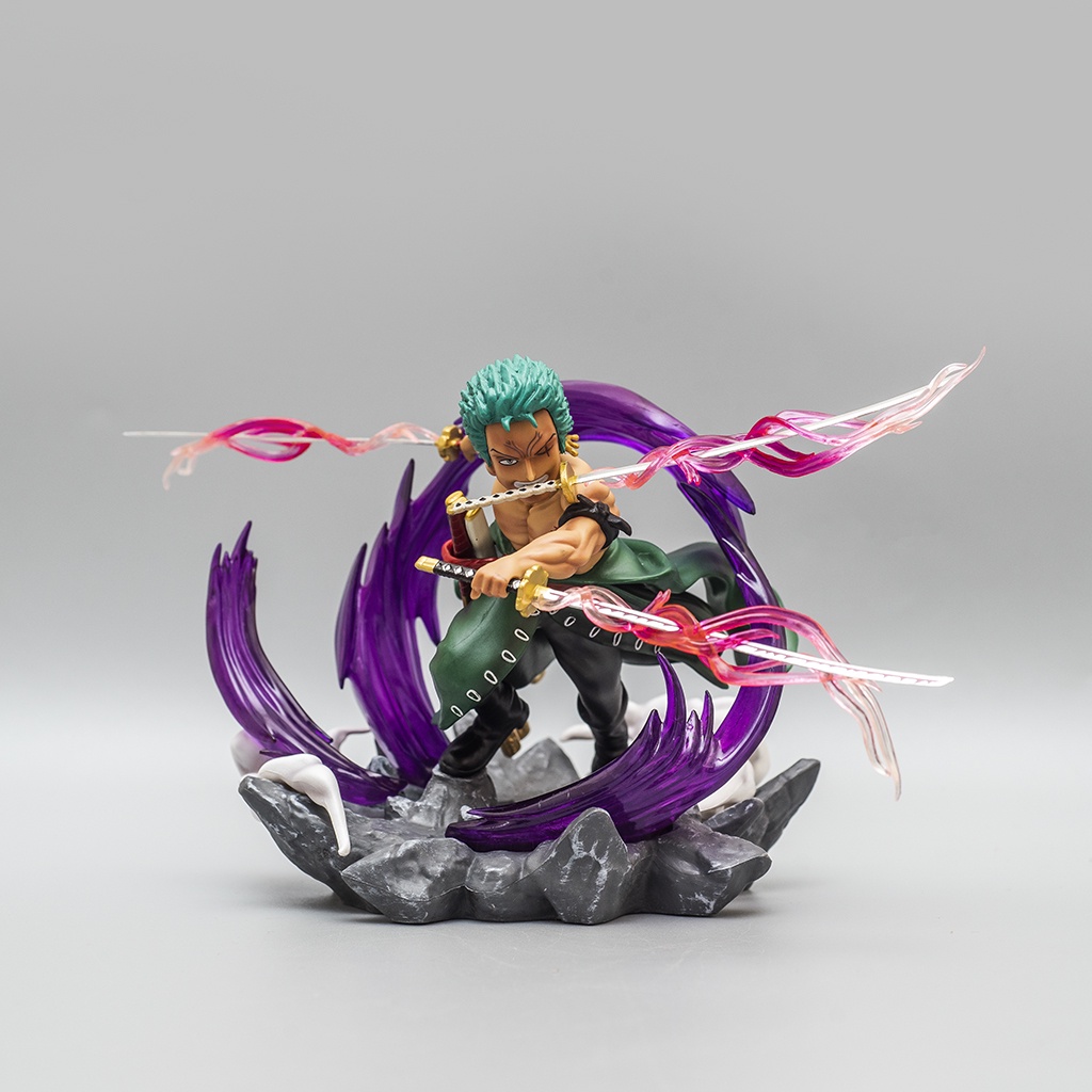 Mô hình One Piece Roronoa Zoro Hắc Kiếm Khí cao 20cm mô hình trang trí OnePiece nhân vật Zoro Haki Shop