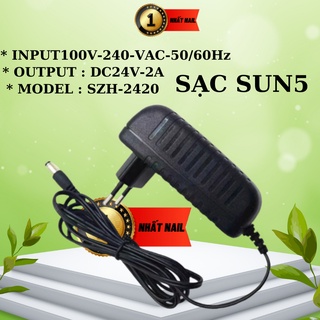 Sạc máy hơ gel , Dây cắm sạc máy hơ sun5plus ,T2 ,72W , T3