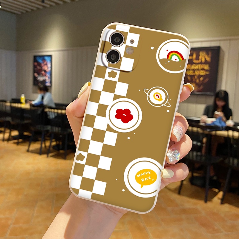 Ốp lưng iphone caro icon cảm xúc siêu ấn tượng 6/6plus/7plus/8/8plus/xs/11/12/13/pro/max/plus/promax ốp vuông iphone