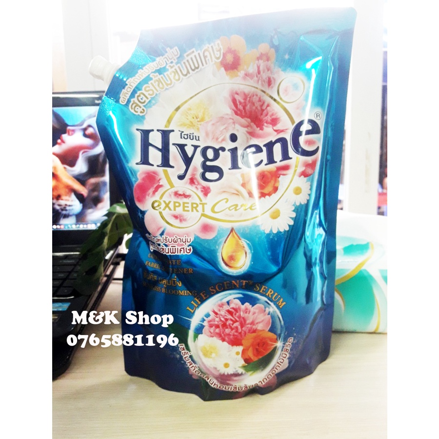 Nước xả vải đậm đặc Hygiene túi 1.3lít Thái Lan 100%