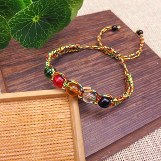 (Có sẵn) Vòng Tay Pha Lê Chỉ Ngũ Sắc