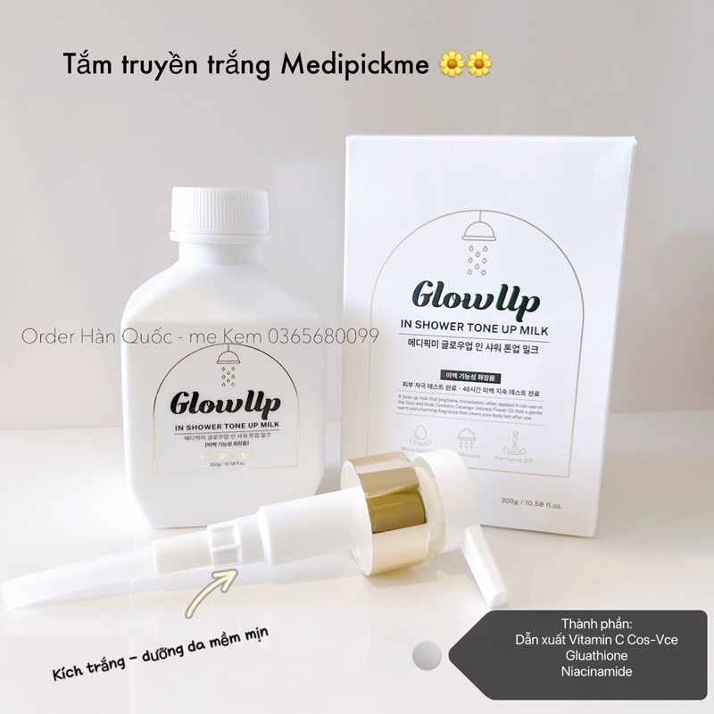 Sữa tắm truyền trắng Glowup Medipickme 300ml