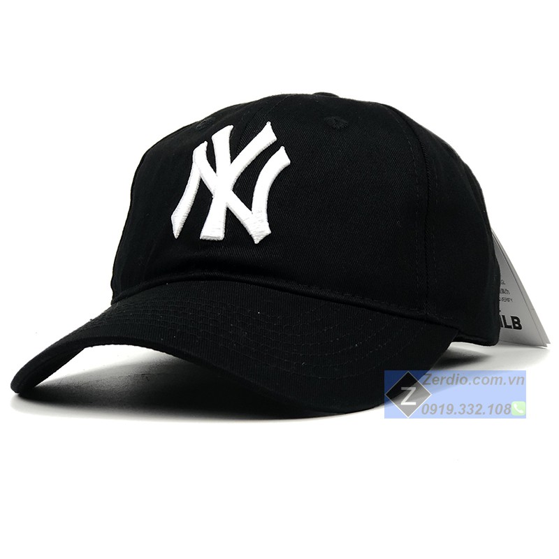 Nón lưỡi trai Ny Classic form mềm màu đen cho nam và nữ full tem tag - M123