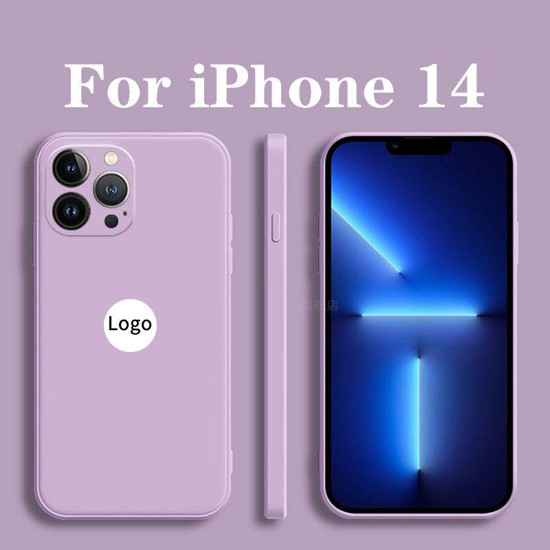 Ốp Điện Thoại Silicon Dẻo Vuông Chống Va Đập Cho iPhone 14 13 Pro Max Plus