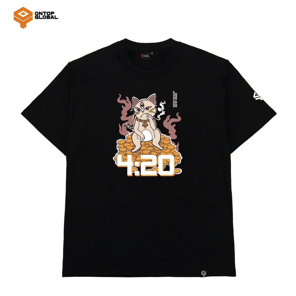 Áo thun local brand chính hãng tay lỡ form rộng nam nữ màu đen ONTOP - 420 Matop | BigBuy360 - bigbuy360.vn