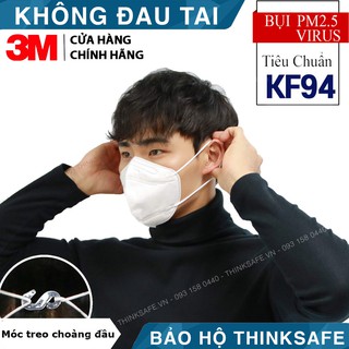 Khẩu trang phòng dịch 3M 9013 kháng khuẩn và chống bụi mịn đạt chuẩn KF94  thiết kế không đau tai-Bảo Hộ Thinksafe