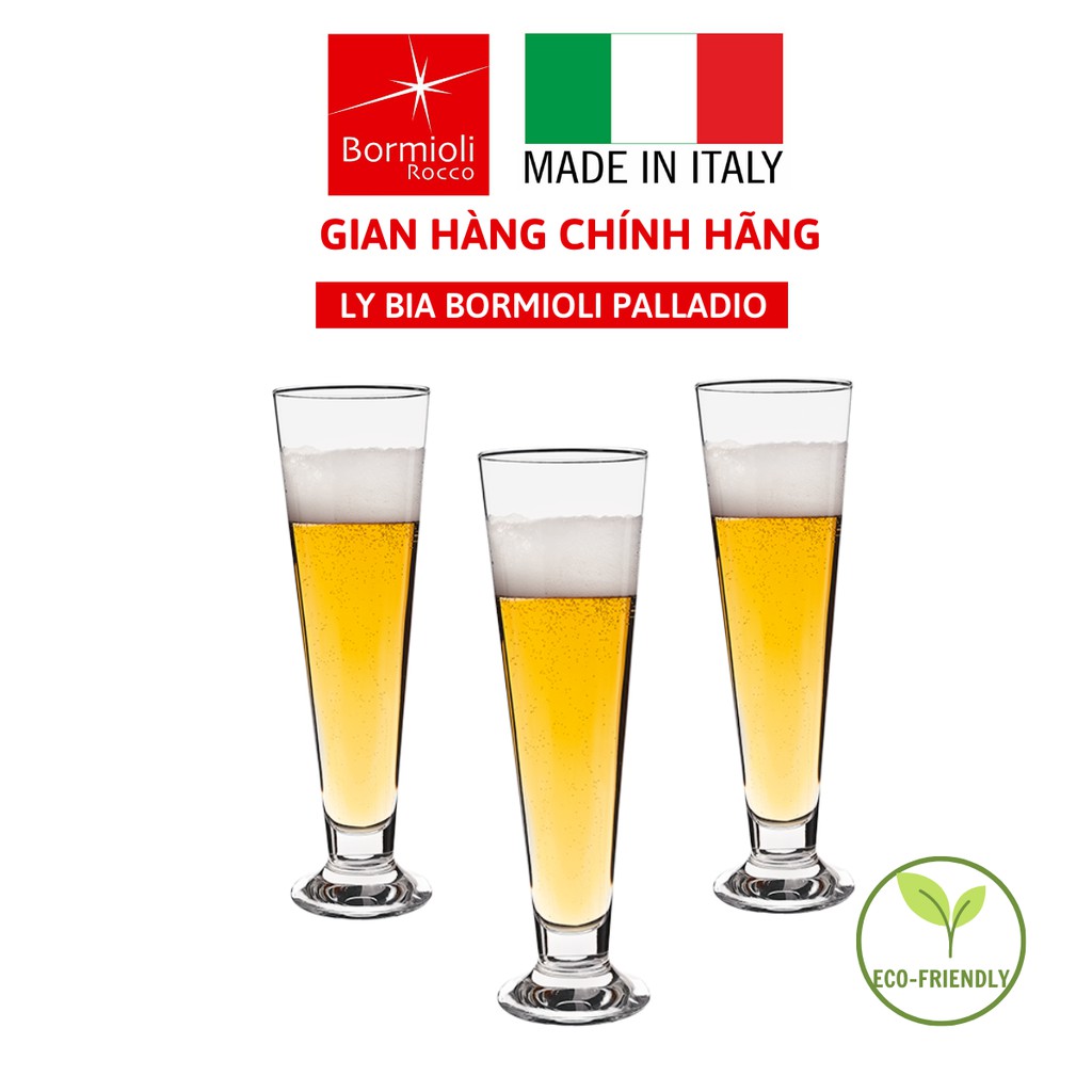 Ly bia cao thủy tinh cao cấp Bormioli Palladio - Hàng chính hãng