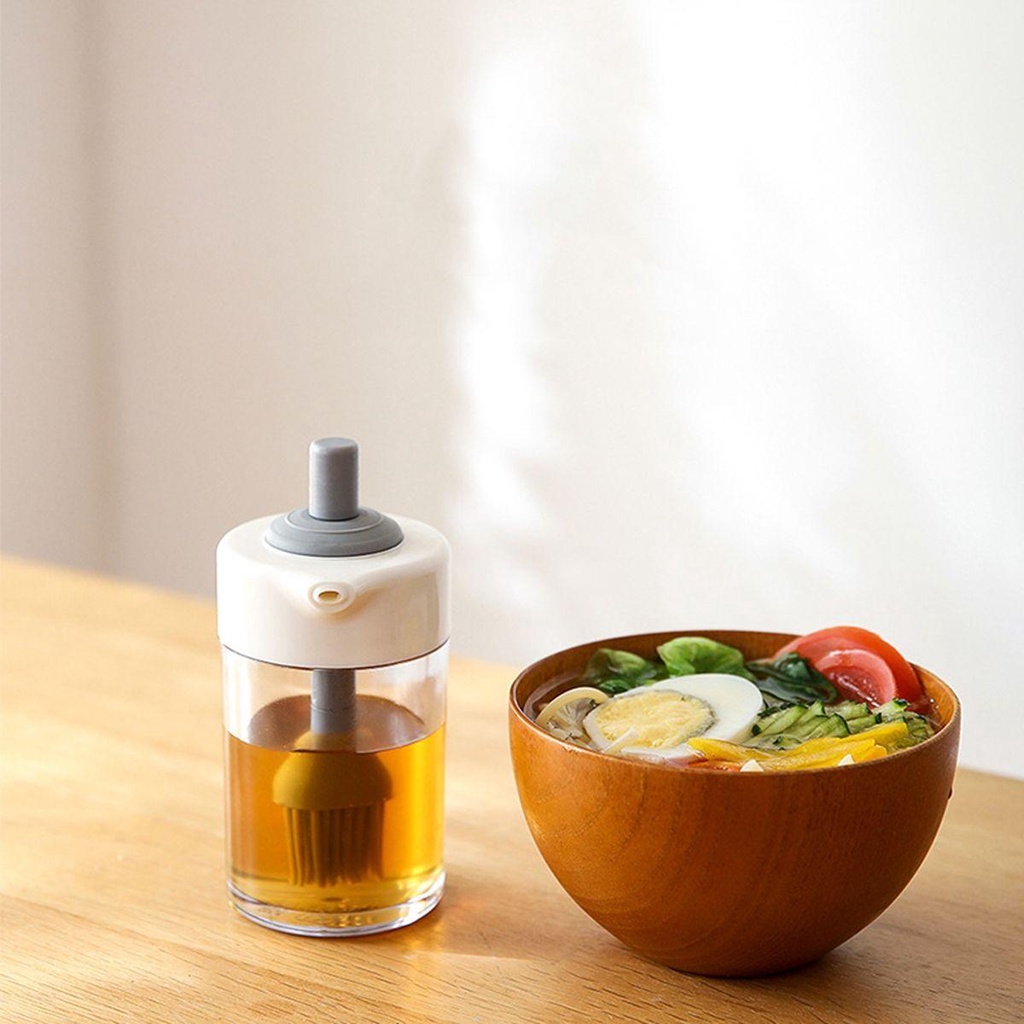 Lọ Đựng Gia Vị Kèm Cọ Silicone Tiện Dụng Cho Nhà Bếp