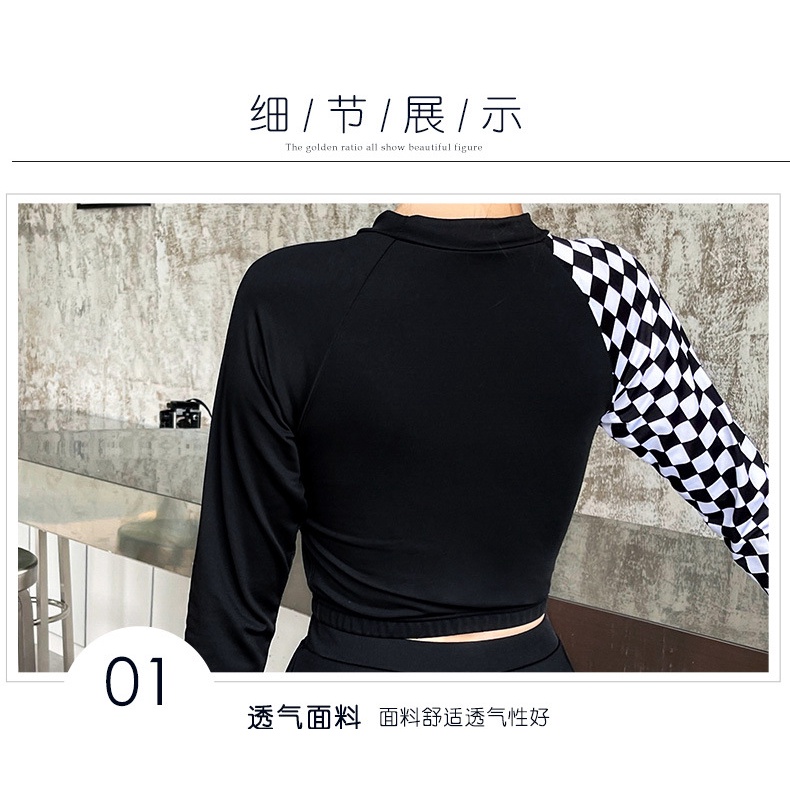 Bộ Đồ Bơi Hai Mảnh Dài Tay Kèm Chân Váy Phong Cách Hàn Quốc Dành Cho Nữ