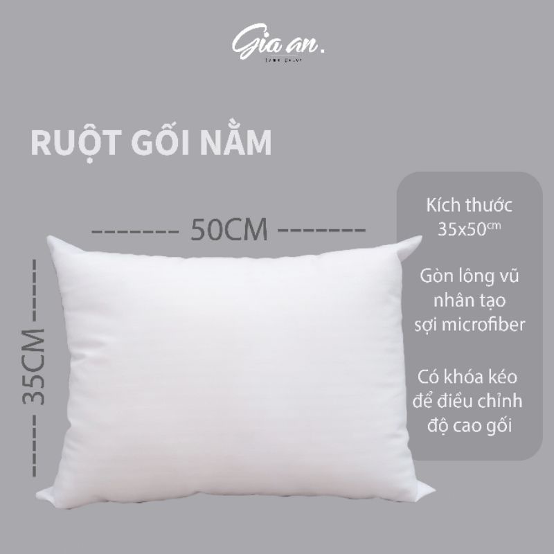 Ruột gối nằm và gối ôm gòn lông vũ nhân tạo dành cho bé có thể tùy chỉnh độ cao