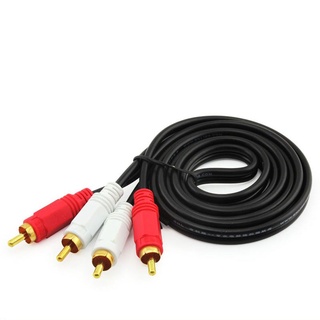 Dây cáp âm thanh / video mạ vàng đầu cắm 1.5m sang đầu cắm 2 rca av cho hdtv dvd tv