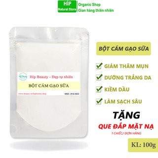 Bột cám gạo sữa nguyên chất tẩy da chết handmade 100g