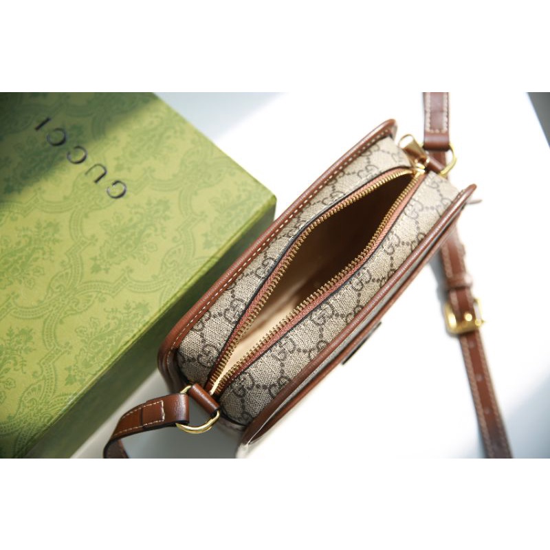 Túi đeo chéo G.C dáng unisex sz25cm quai da chỉnh độ ngắn dài fullbox nam châm