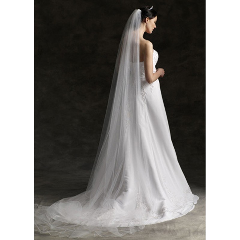 Màn lưới xuyên thấu 1/2 lớp dài 3m cho cô dâu