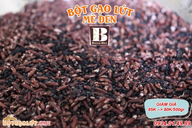 BỘT GẠO LỨT MÈ ĐEN BROWN RICE RANG TAY 500gr | BigBuy360 - bigbuy360.vn