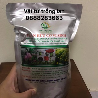 1KG PHÂN HỮU CƠ VI SINH PHÚ THỌ XANH ( Dành cho các loại hoa cây cảnh,rau sạch... ĐẶC BIỆT tốt cho cây hoa phong lan)