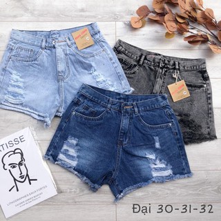 Quần Sọt Jean Nữ Mẫu Rách Tua Size 38 - 75Kg 🎁 !
