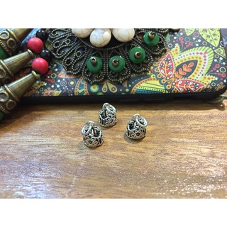 Charm bạc chuông bầu họa tiết