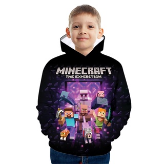 Áo Khoác Hoodie Trò Chơi Minecraft Cho Bé