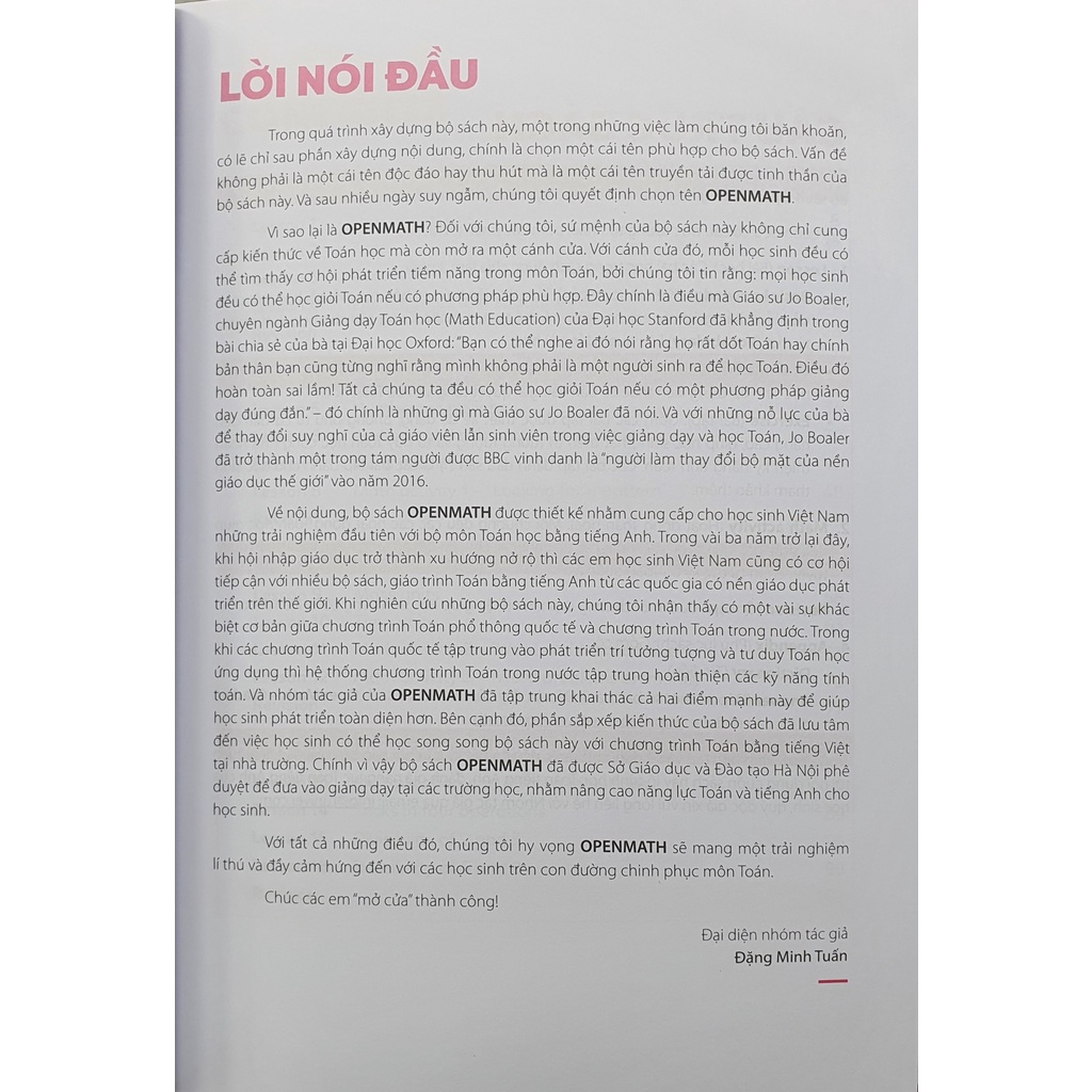 Sách - Open math lớp 4