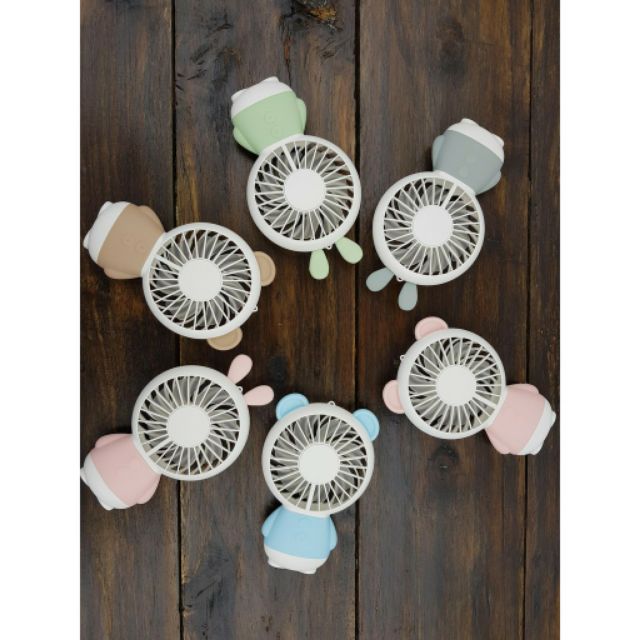 Quạt mini cầm tay tai thỏ siêu dễ thương - quạt tích điện