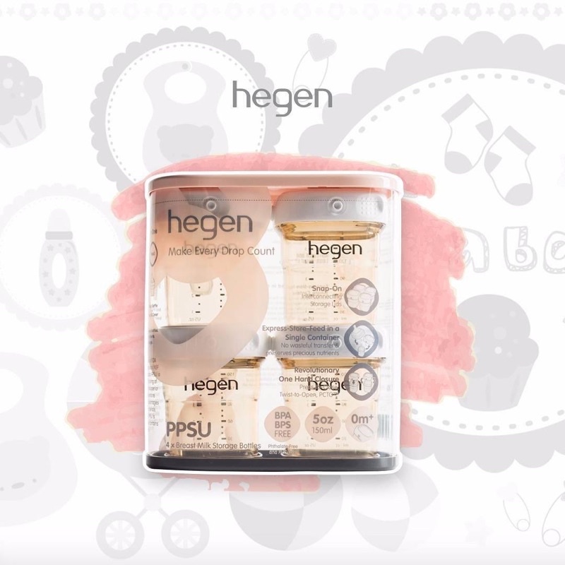 Bình sữa PPSU Hegen 60ML/150ML/240ML chính hãng