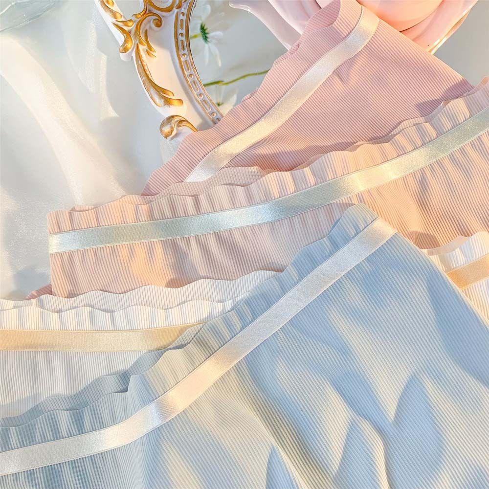 OCEANMAP Quần Lót Ren Gợn Sóng Màu Sắc Ngọt Ngào Cho Nữ