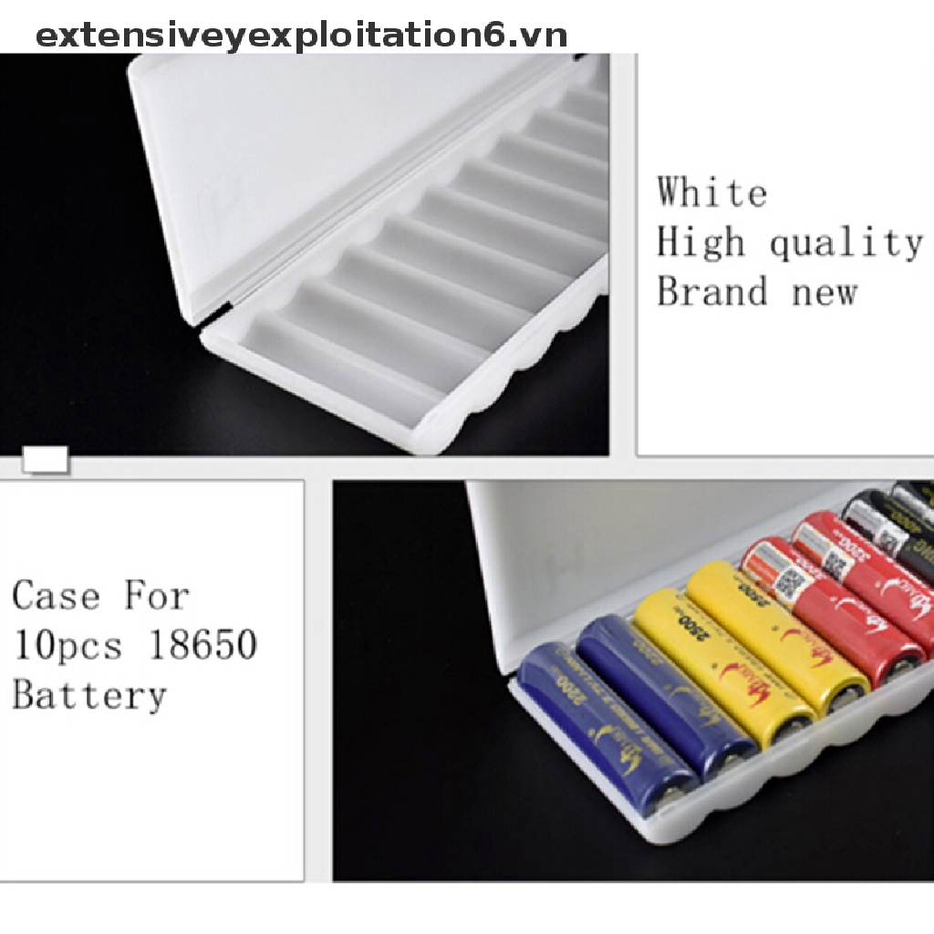 Hộp nhựa đựng 10 pin 18650 tiện lợi