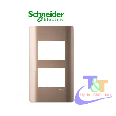 Mặt 1, 2,3 thiết bị Schneider màu đồng, trắng Zenlo A