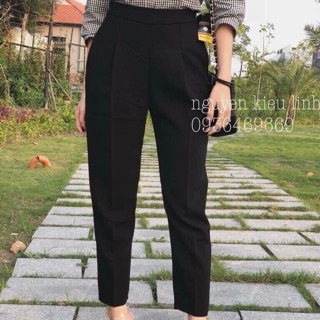 Quần baggy vải chun sau khoá sườn