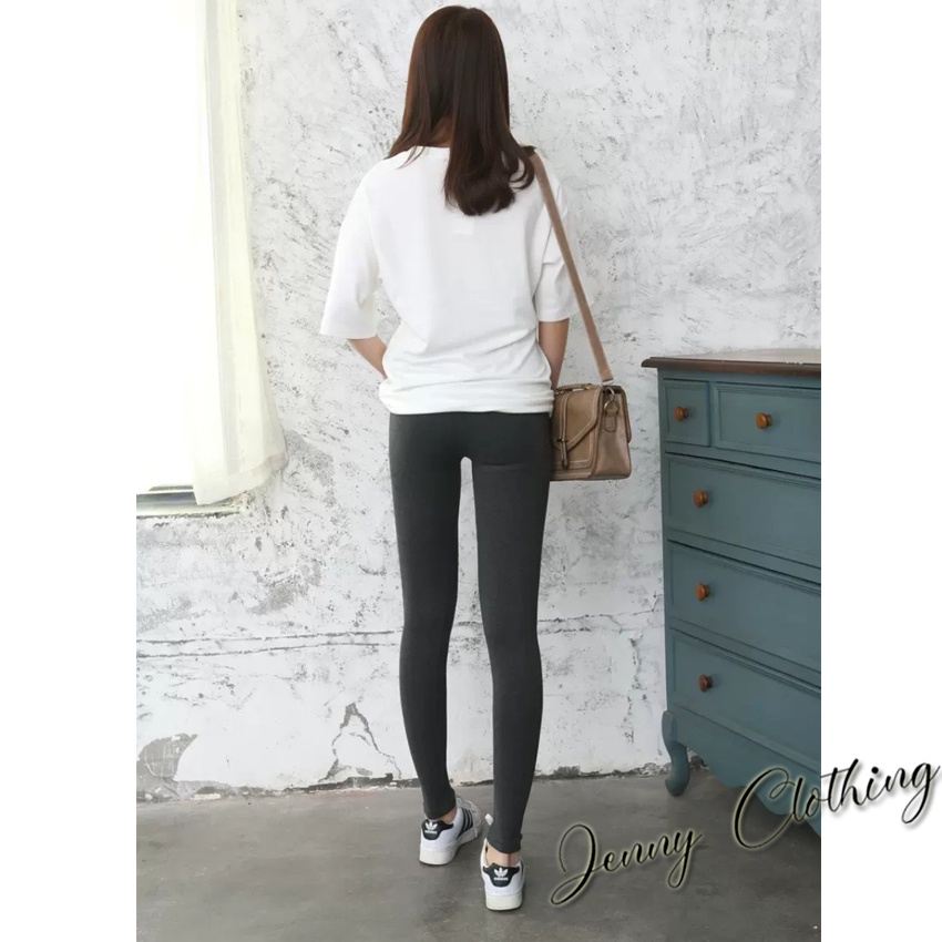 Quần nỉ mèo lót lông kiểu dáng quần legging nữ lót lông mèo cạp cao gen bụng màu đen ghi xám dày dặn mặc thu đông cực ấm