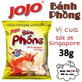 Bánh Snack JOJO® Phồng cua vị sốt ớt Singapore gói 38g