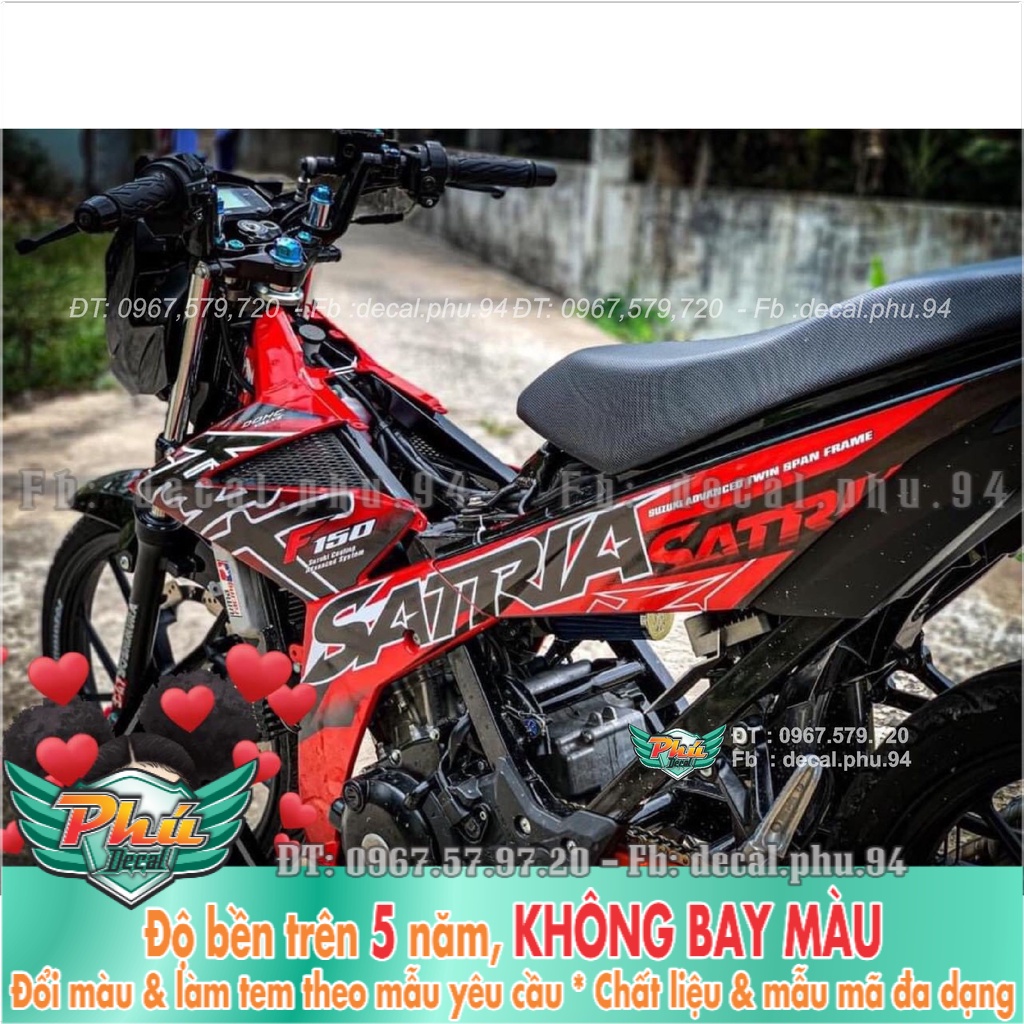 Tem Rời Satria đỏ đen Hayabusa (K) -1