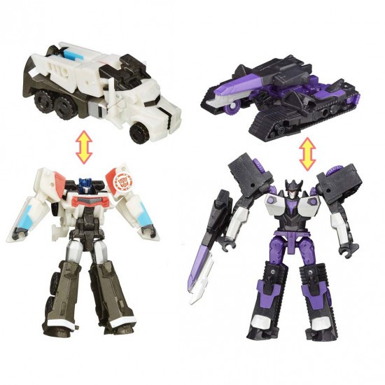 Bộ đôi Đồ chơi Người máy biến hình Optimus Prime vs Megatronus - Robots in Disguise ( không có hộp )