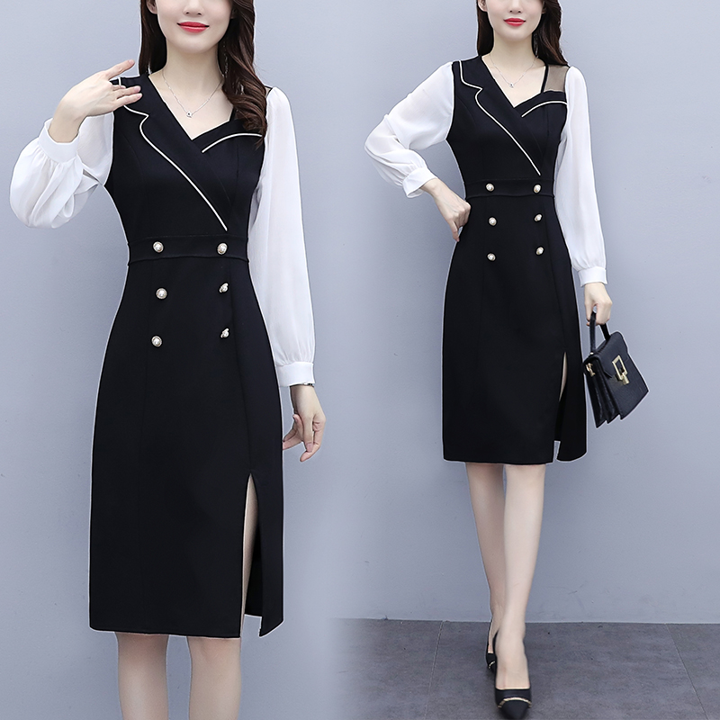 NEW Đầm Công Sở Hàn Quốc Dài Tay Size Lớn 5xl