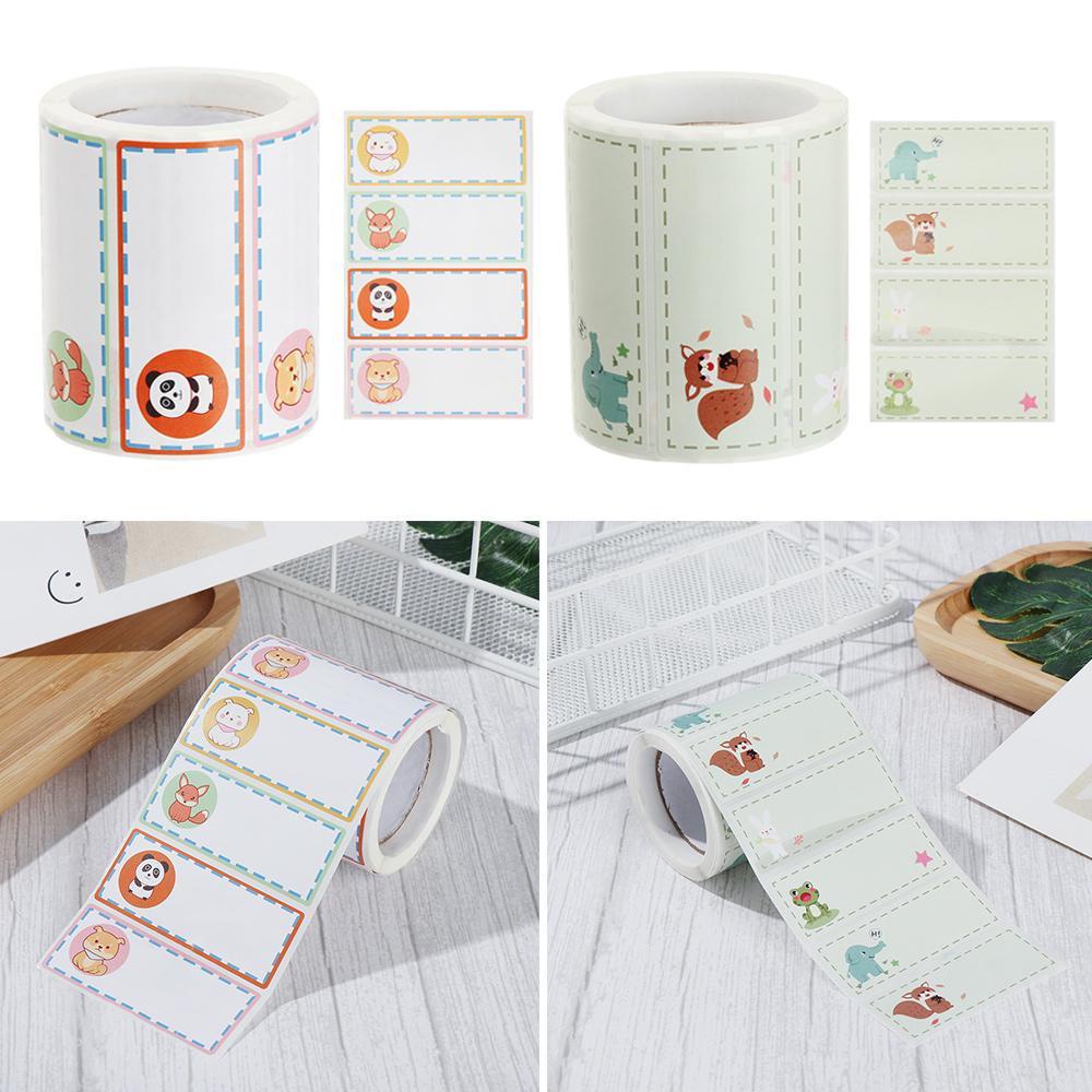 UUMIR Bộ 300 Nhãn Dán Tự Dính Họa Tiết Gấu Trúc / Thỏ / Voi Dễ Thương Dùng Trang Trí Trường Học